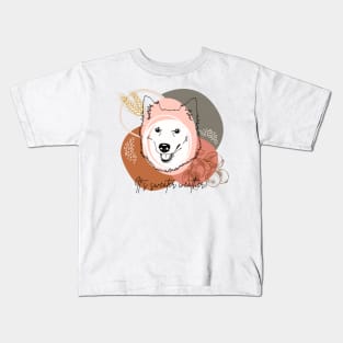 German Spitz | Happy Fall, y'all! | It's sweater weather! | Hello Pumpkin! Kids T-Shirt